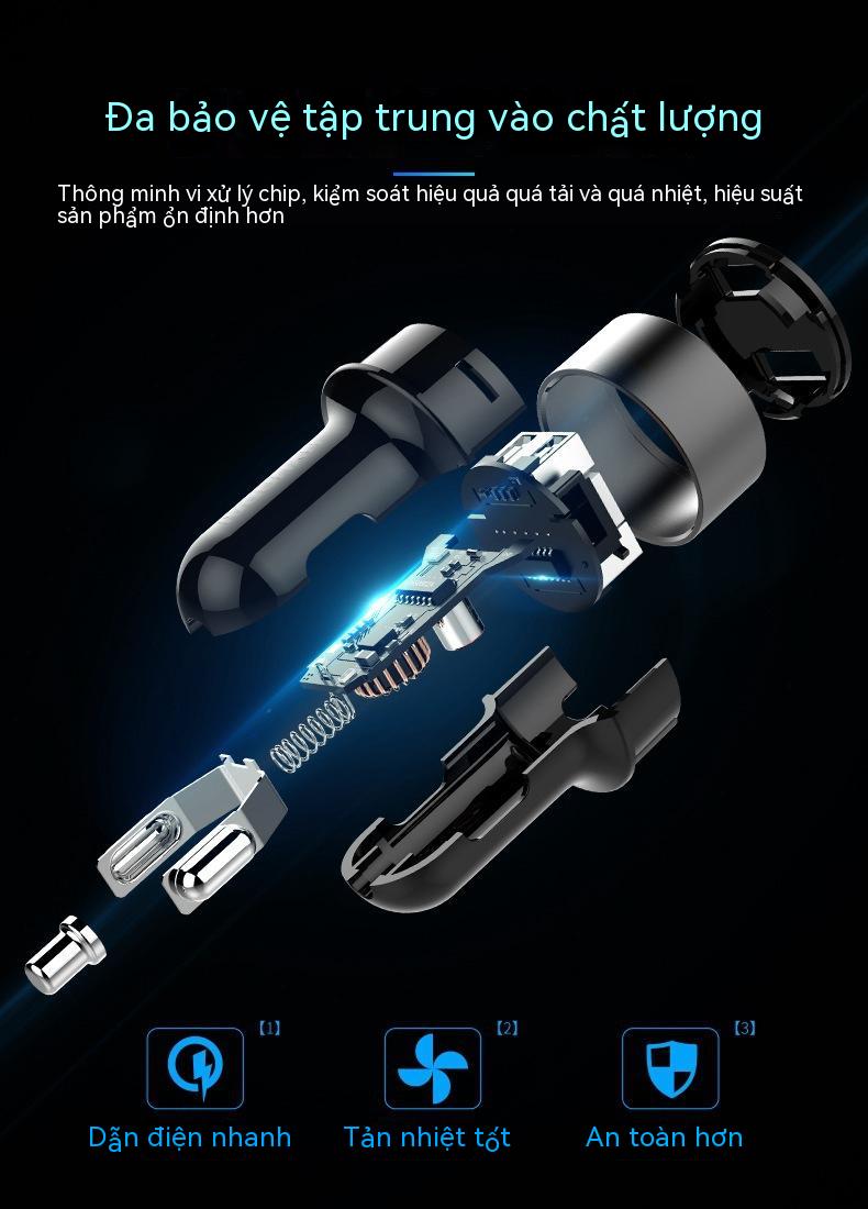 Với một chiếc xe hiển thị kỹ thuật số nạp đầy pin usb sạc đầy điện thoại di động đầy phích cắm