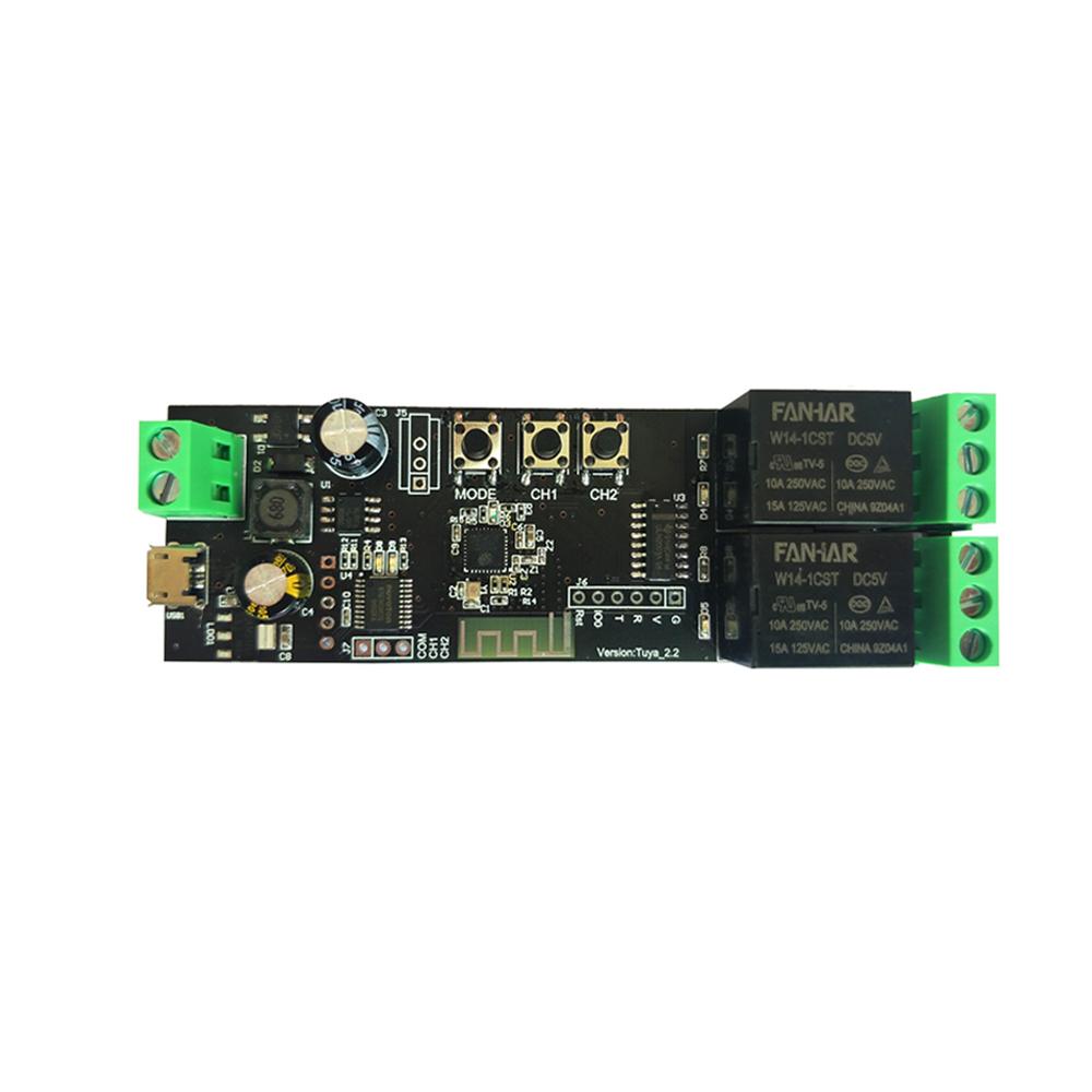 Công Tắc Wifi Tuya 2ch Usb Dc5V / 7-32v Cho Android / Ios App Điều Khiển Từ Xa Amazon Alexa Google Home