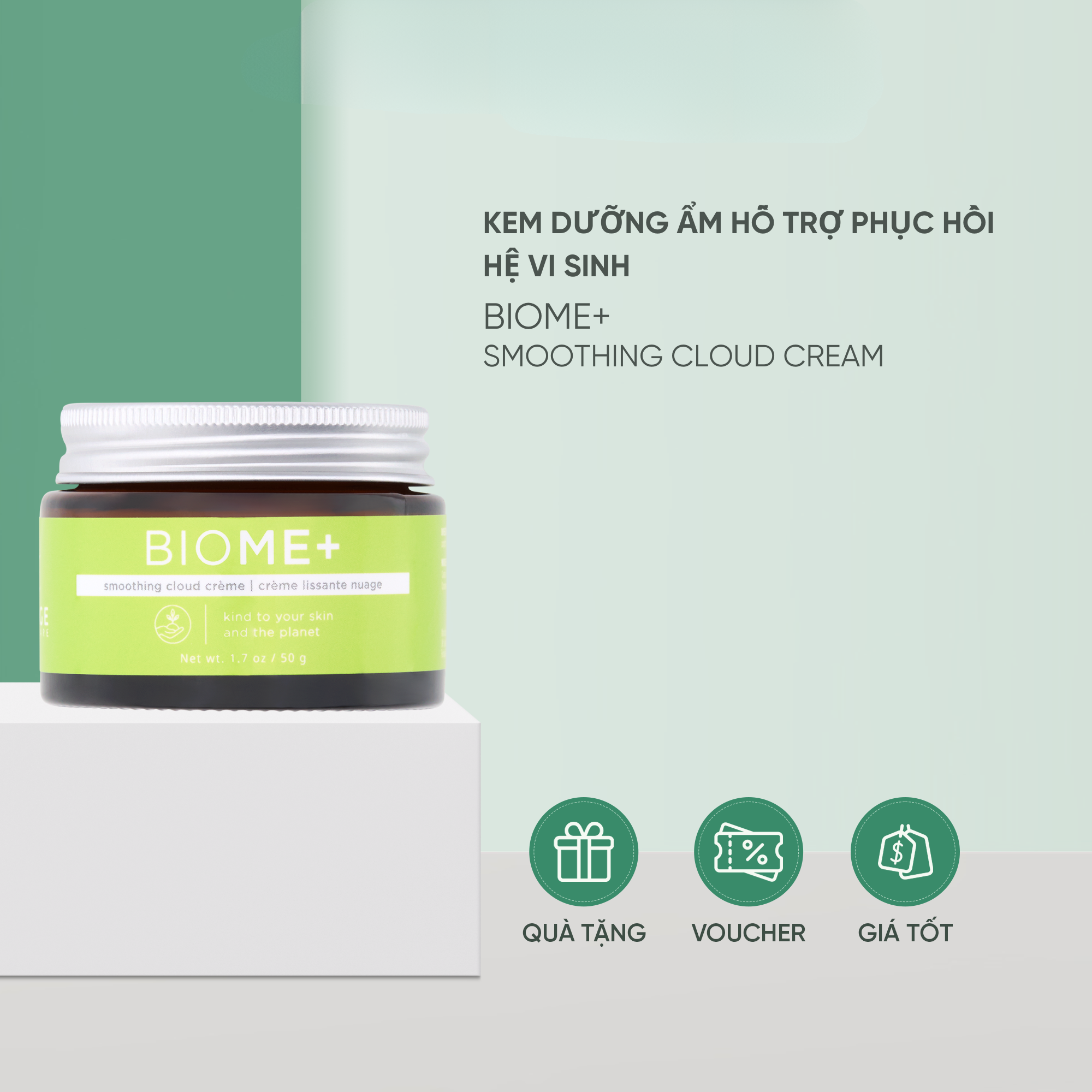 Kem dưỡng ẩm - Biome Smoothing Cloud Creme 50g