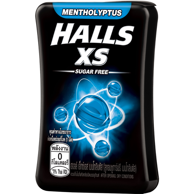 [Mua 4 Tặng 1] Combo 4 Hộp Kẹo Ngậm Không Đường Halls XS Vị Bạc Hà 4x13.8g