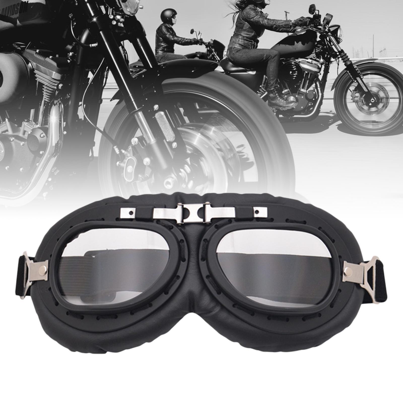2x Motorcycle Goggles Dust-Proof Sports Glasses Fit for Cruiser