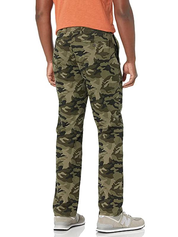 Quần Kaki Nam Goodthreads Men's SLIM-Fit Washed Comfort Stretch Chino Green Camo - SIZE 32-34