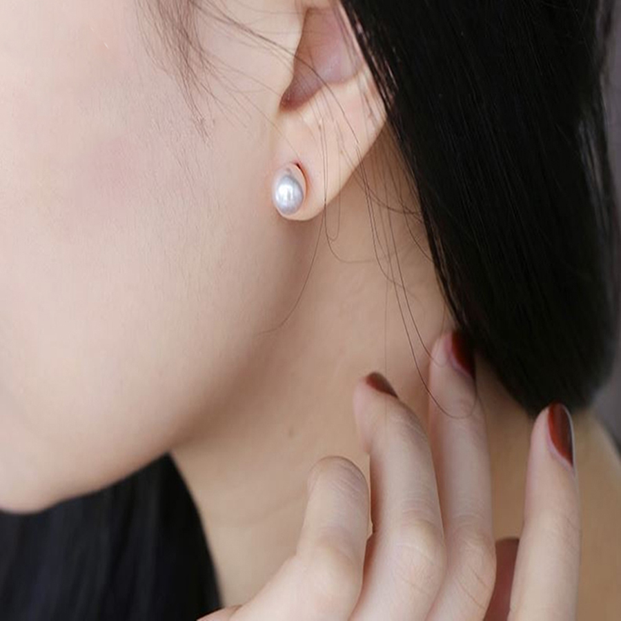 Bông tai ngọc trai thiên nhiên vàng 18k - ANCARAT