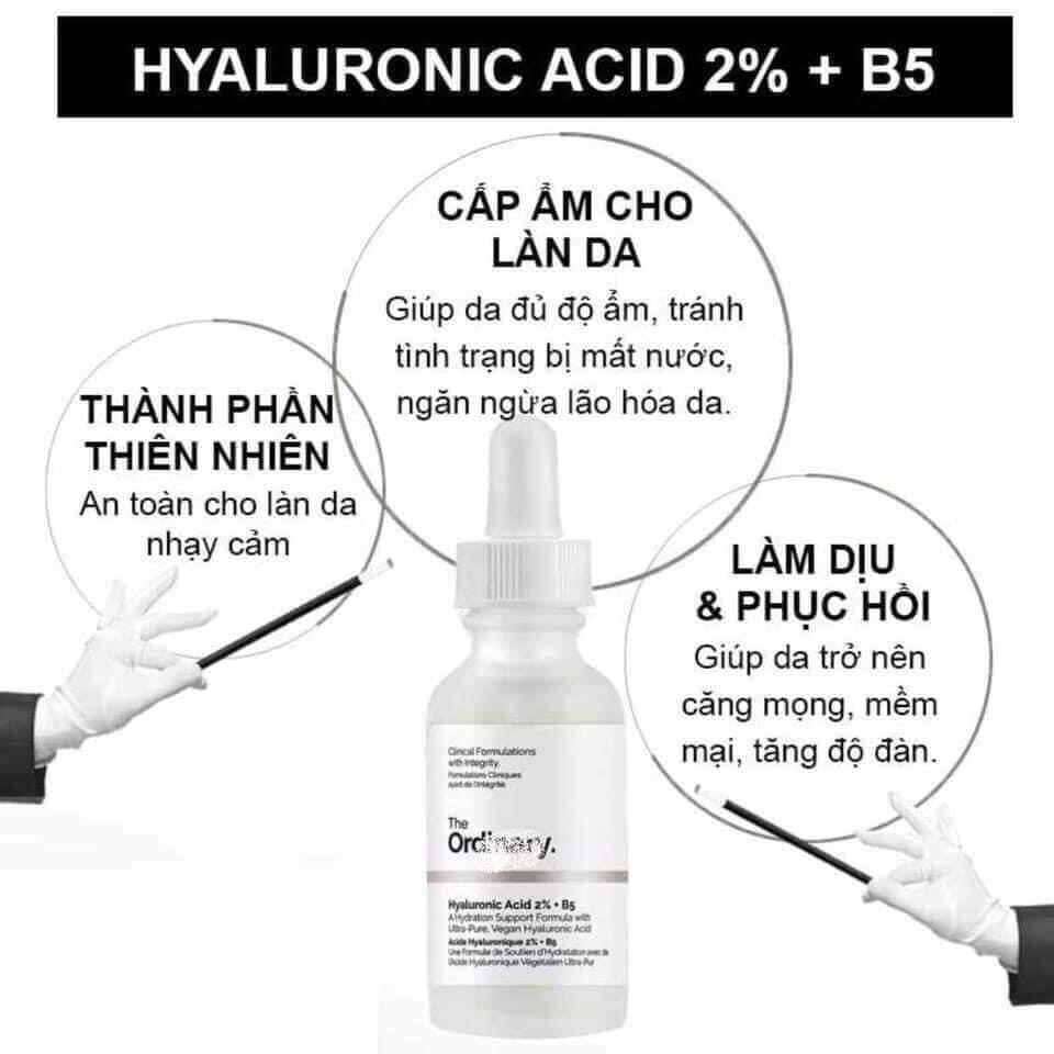 Tinh chất dưỡng the Ordinary Hyaluronic Acid 2 % + B5