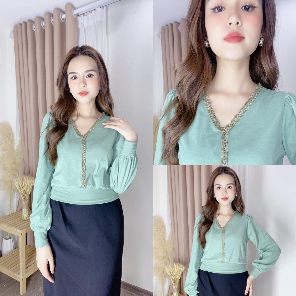 Áo thun nữ rẻ dài tay cotton cao cấp đủ size từ s đến xxl