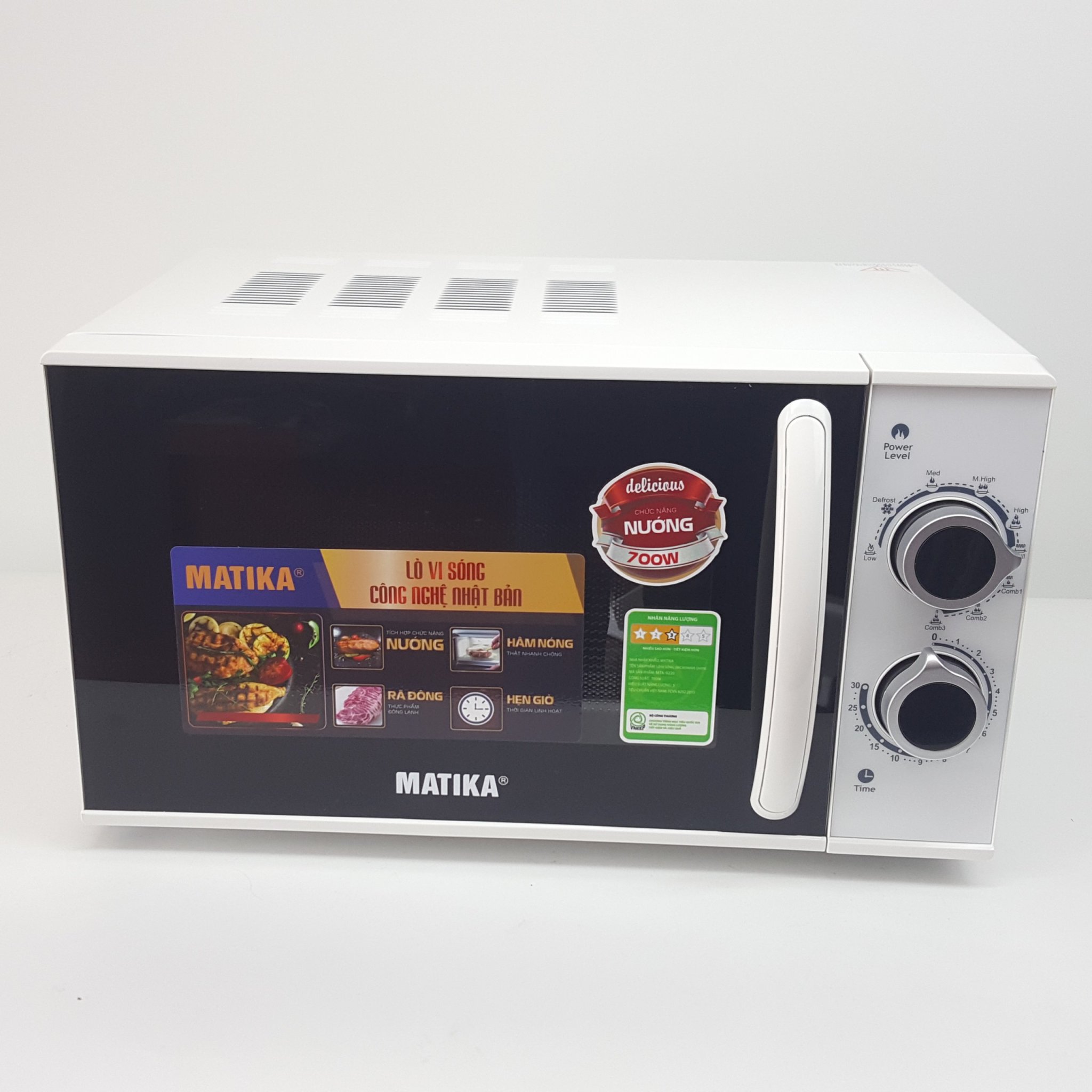 Lò vi sóng 20 lít Microwave Oven Matika MTK-9220 - Hàng chính hãng