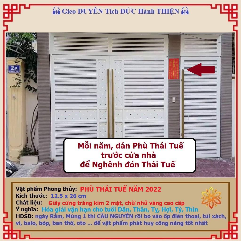 Phù Thái Tuế giấy dán cửa hóa giải vận hạn năm 2022