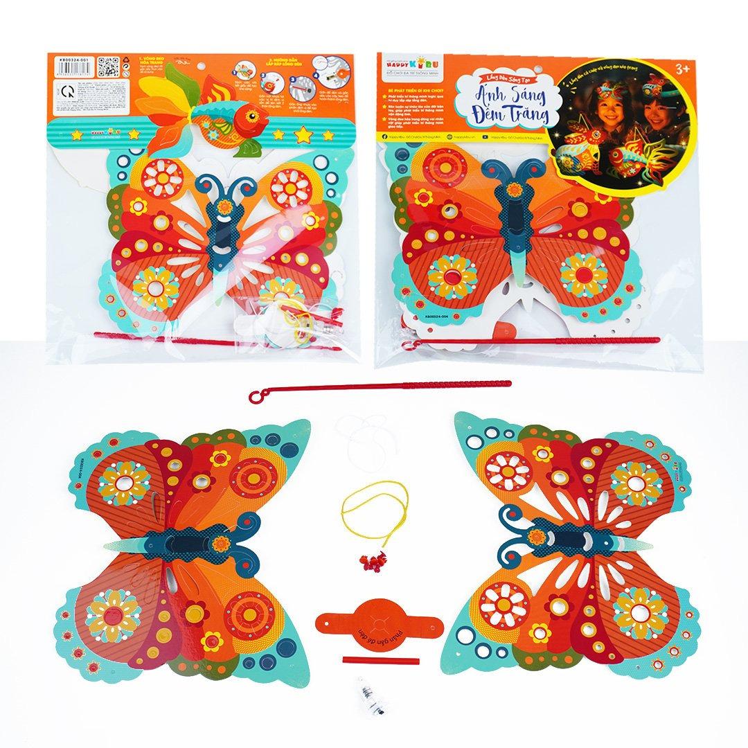 Lồng Đèn Sáng Tạo - Ánh Sáng Đêm Trăng - Hình Bướm - Happy Kibu KB00324-004
