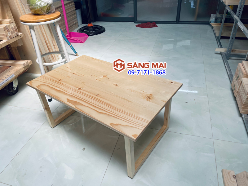Tấm mặt bàn gỗ thông 40cm x 80cm x gỗ dày 2cm + gia công láng mịn