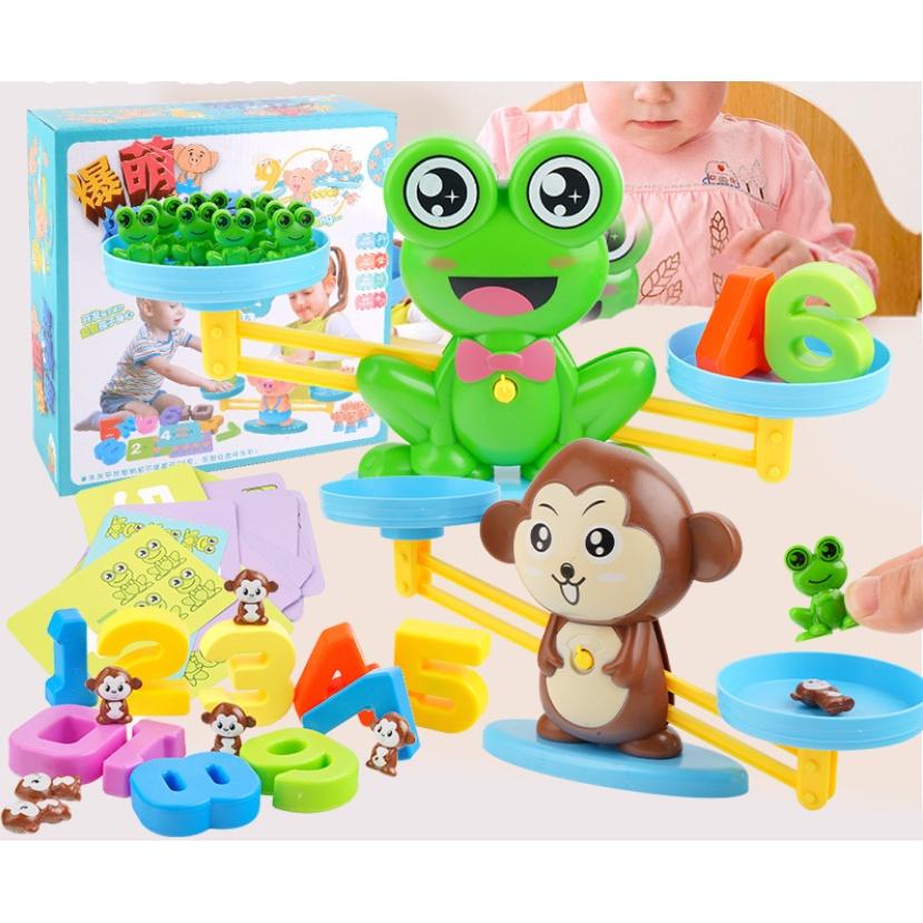 Đồ Chơi Montessori- Đồ Chơi Giáo Dục Thông Minh- Ếch/ Khỉ Cân Bằng Trọng Lượng Hỗ Trợ Trẻ Học Toán Và Phép Tính