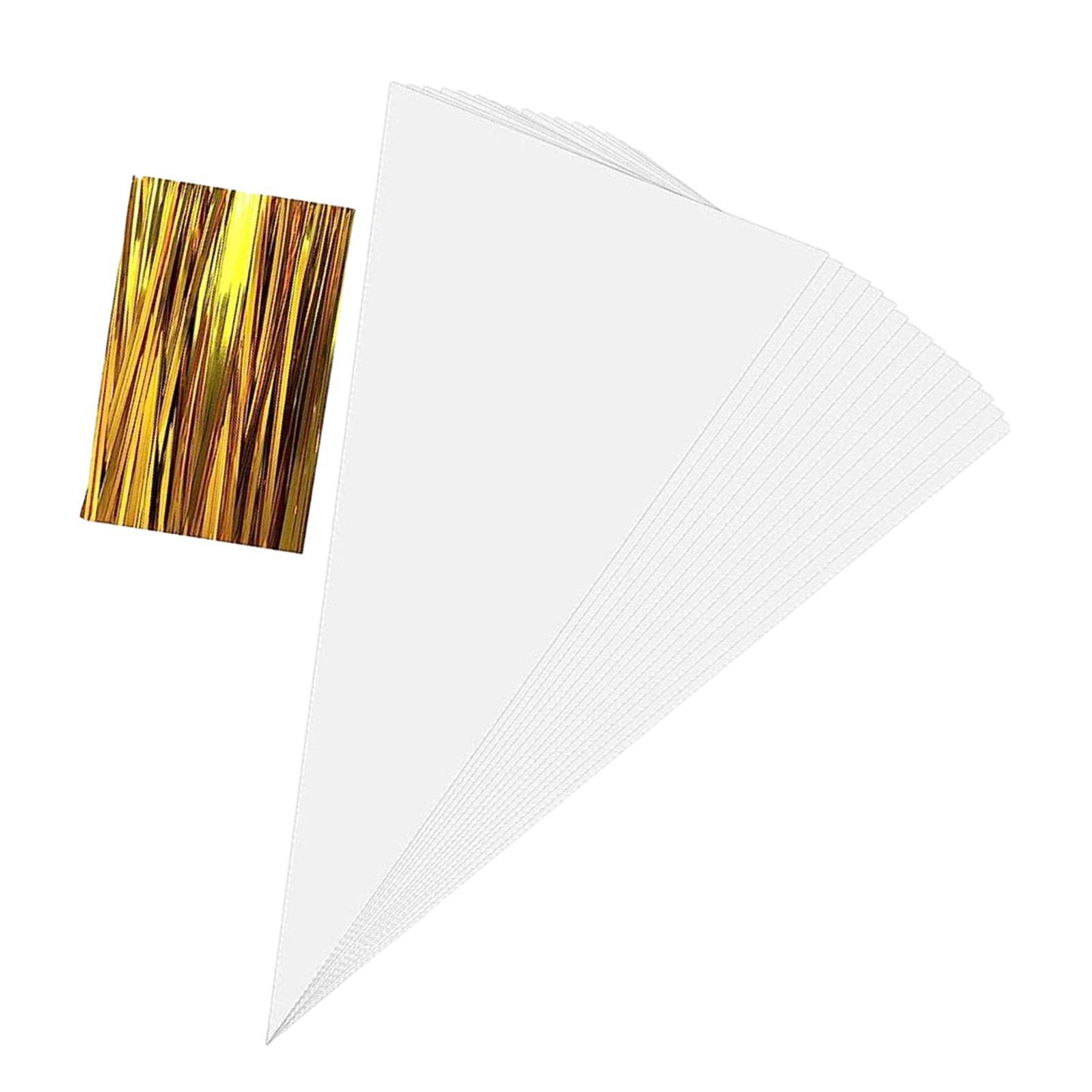 Transparent Cone Treat Bags Candy Gift Bag for Birthday Parties Thanksgiving