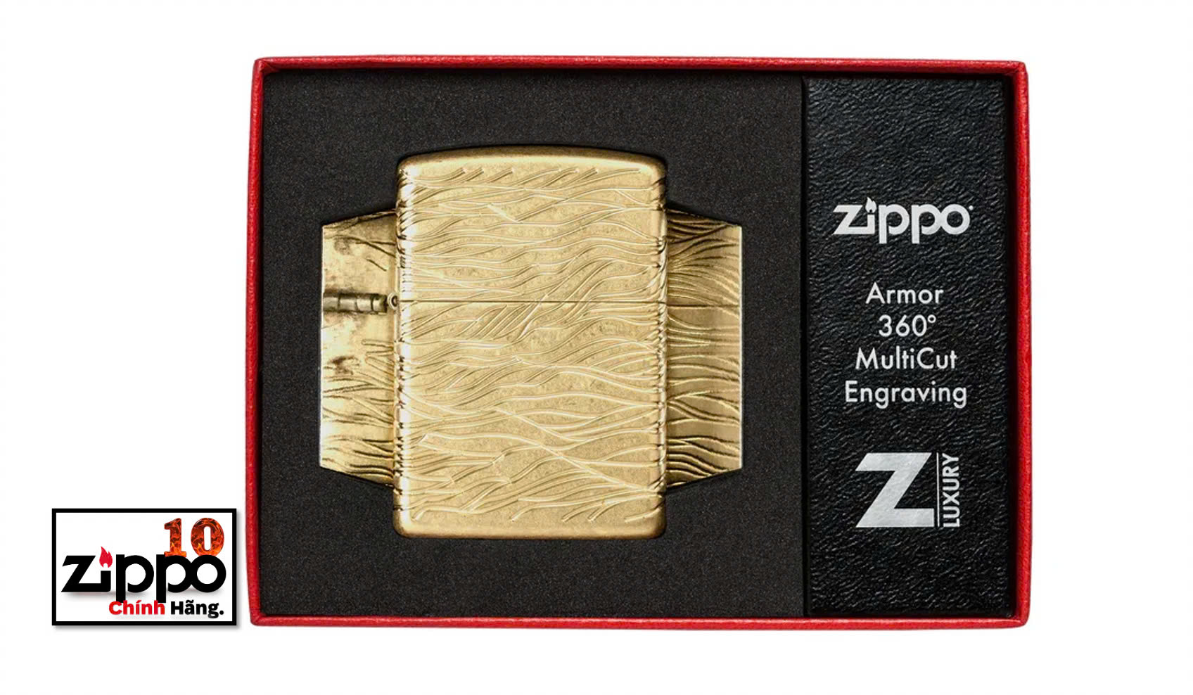 Bật lửa Zippo 46273 Luxury Waves Design - Chính hãng 100%
