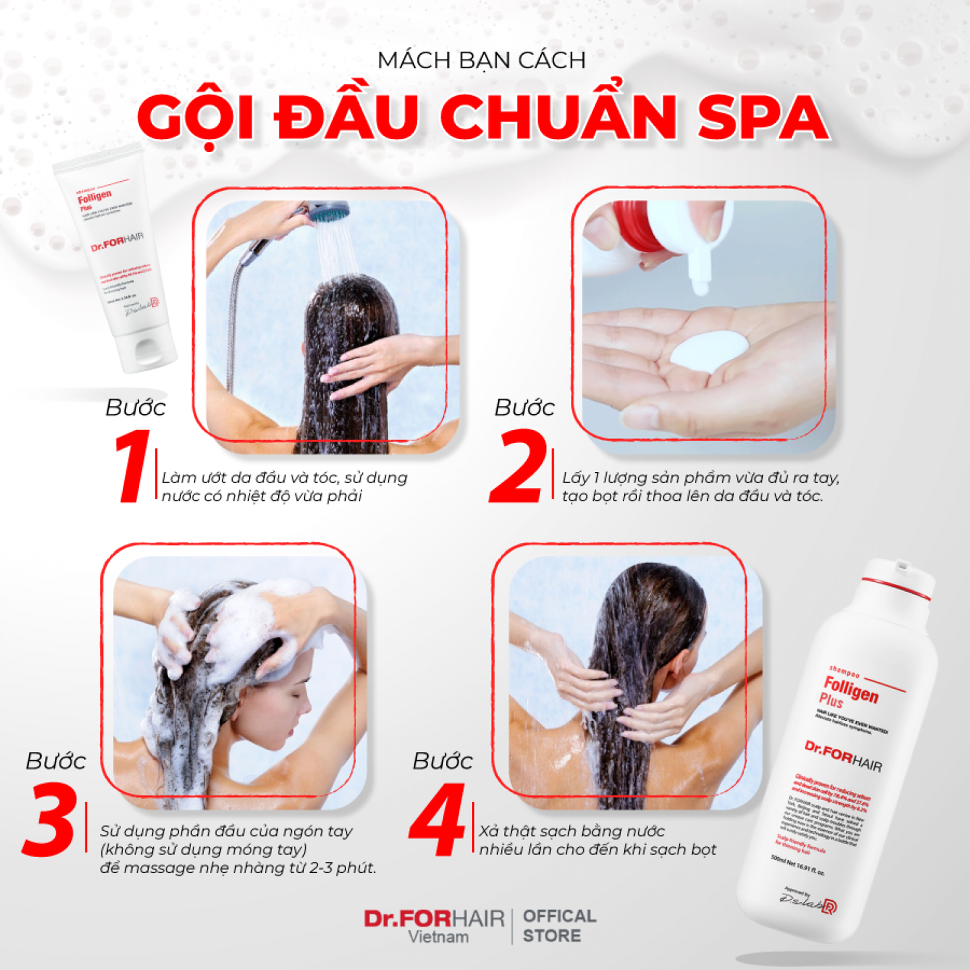 Dầu gội đầu ngăn rụng tóc kích thích mọc tóc Dr.FORHAIR Folligen Plus Shampoo 100ml