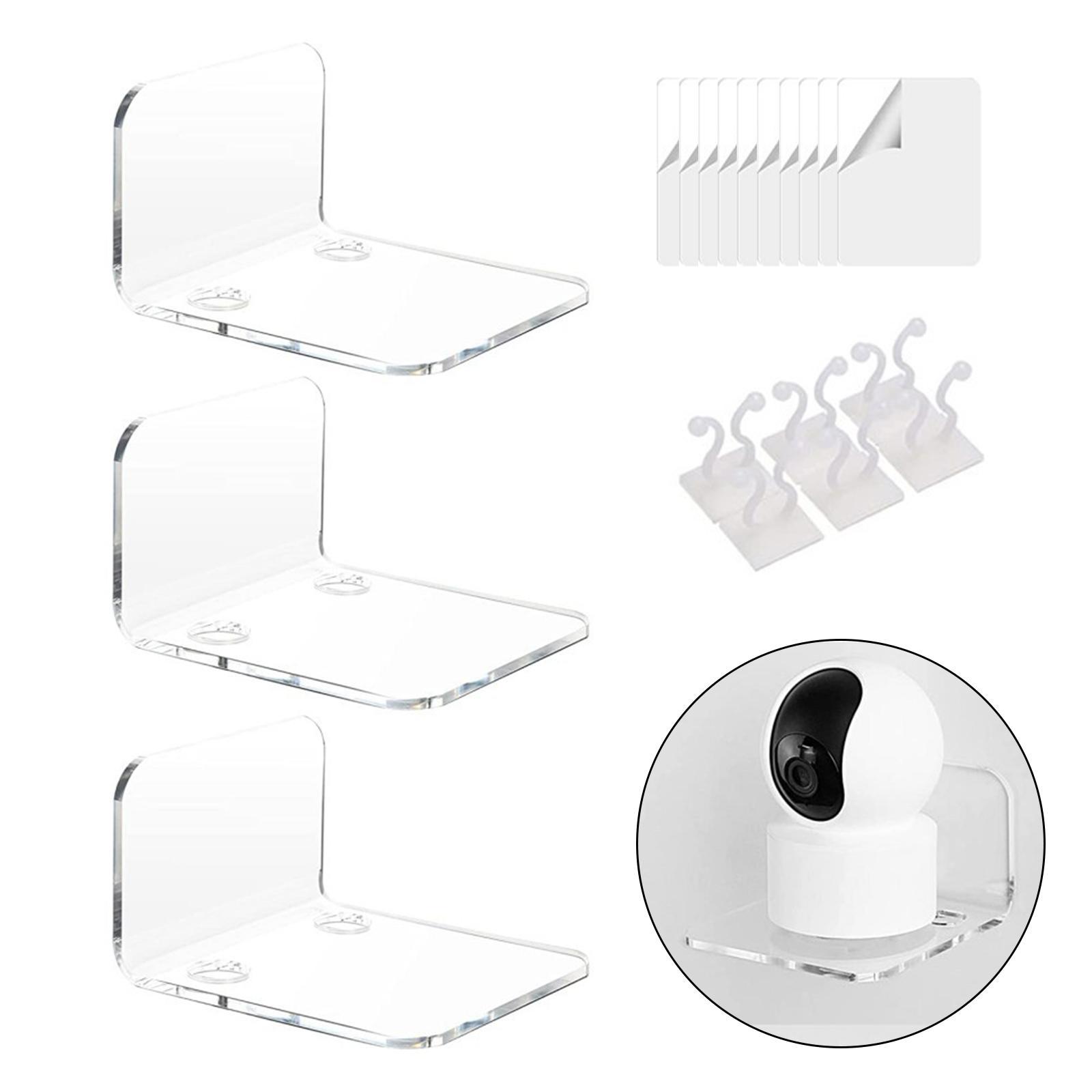 Acrylic Floating Shelves Monitor Top Rack for Collectibles Plants