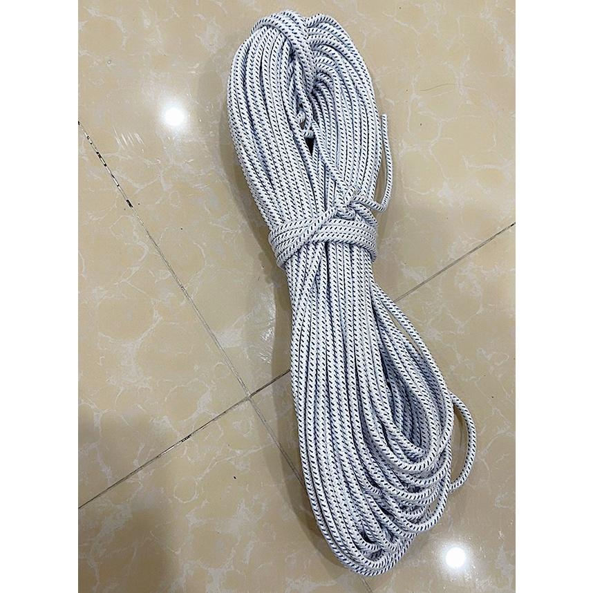 Bó 20 Mét Dây Dù Dã Ngoại dạng Tròn Màu Trắng