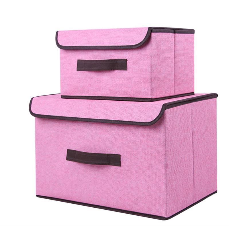 SÉT 2 TÚI VẢI ĐỰNG ĐỒ KHUNG CỨNG