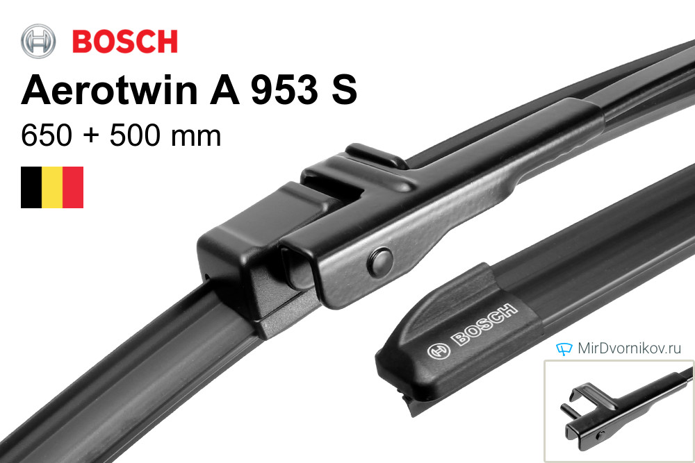 Gạt Mưa Thân Mềm Cao Cấp BOSCH Set A953S Kích Thước 20 / 26: BMW X3 (F25) (10-), X4 (F26) (13-)