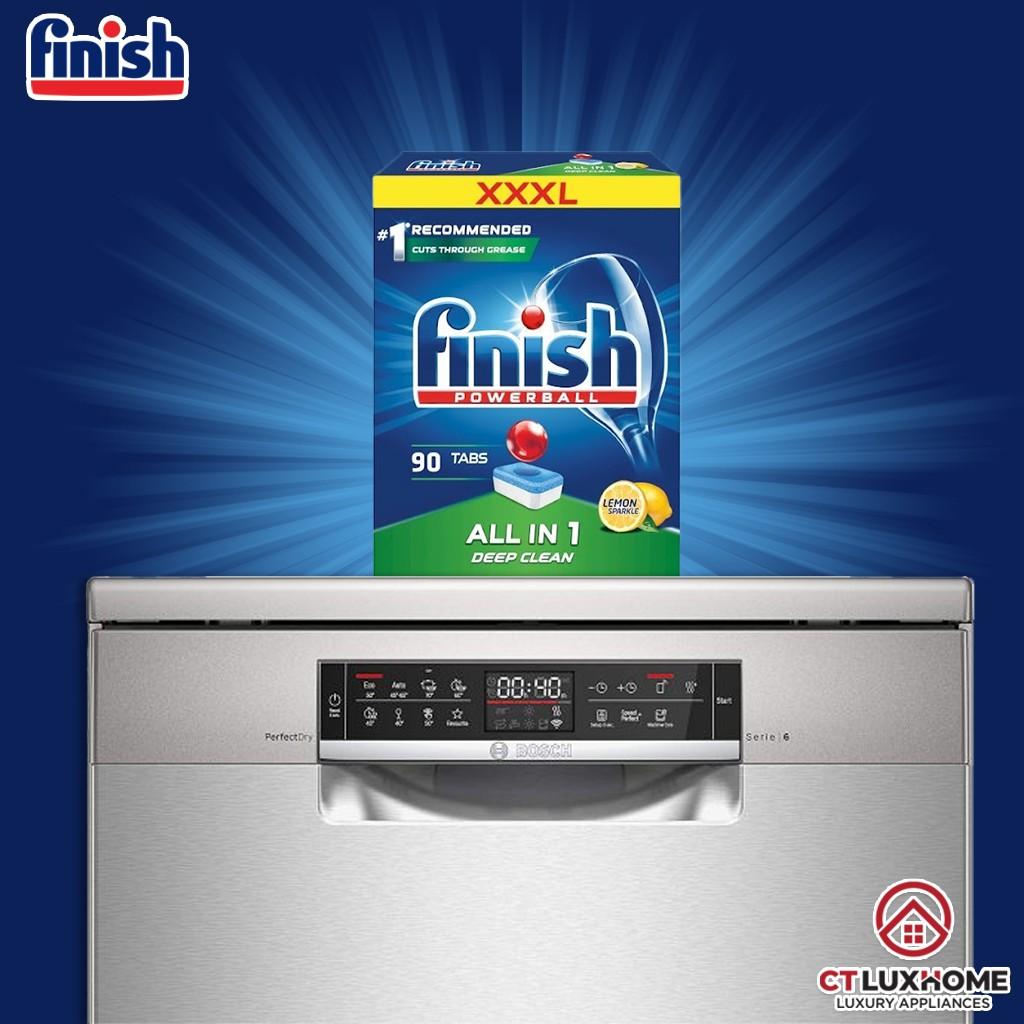 Viên rửa chén bát Finish All In One 90 viên hương chanh