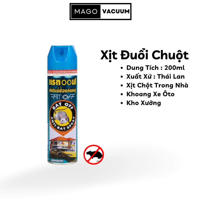 Chai Xịt Đuổi Chuột Thái Lan  Rat Off Anti Rat Spray 200ml