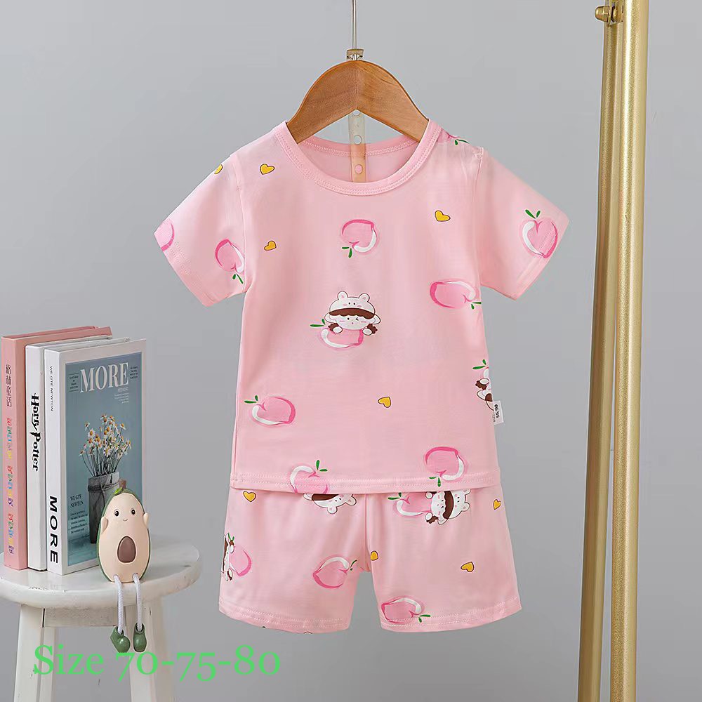 Đồ bộ bé gái- Bộ thun Cotton Quảng Châu xuất Hàn cho bé trai từ 26-36kg