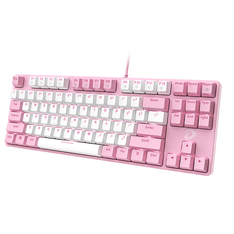 Bàn phím cơ Gaming DAREU EK1280s Pink-White - Hàng Chính Hãng