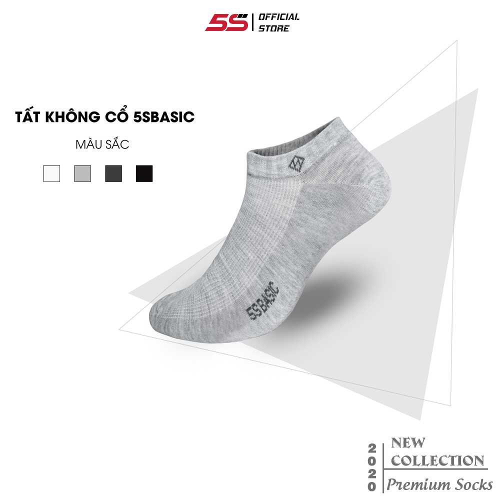 Tất Nam 5S Cổ Ngắn, Kháng Khuẩn, Khử Mùi, Không Bai Xù, Chống Tụt Gót, Chống Hôi Chân (5S.MEDISOCK20-01