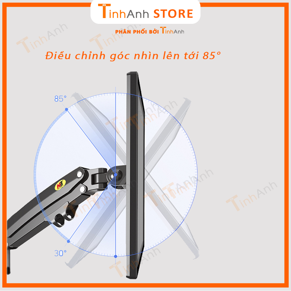 Giá Treo 2 Màn Hình NB-H180 22-32 Inch New 2021 Gắn Bàn Xoay 360 Độ - Hàng Nhập Khẩu