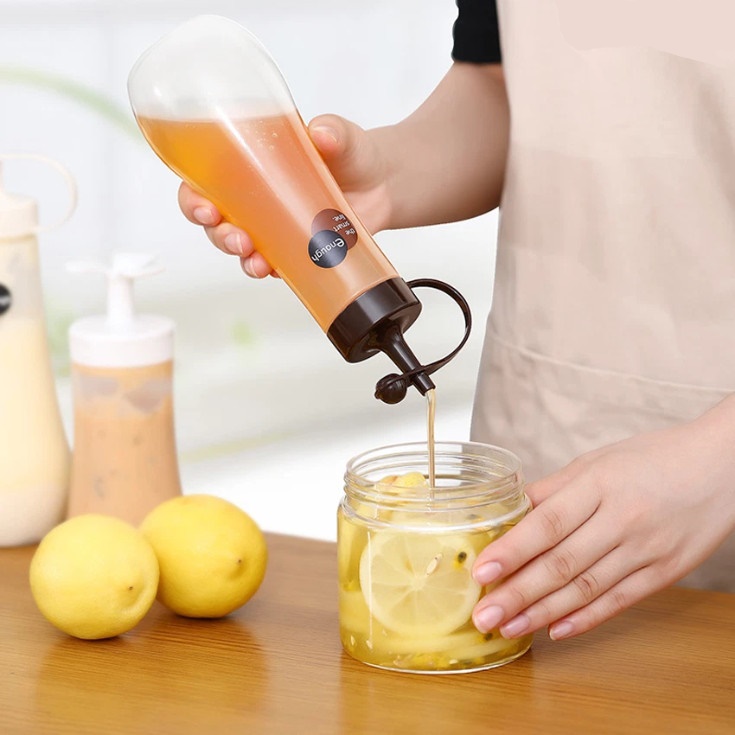 Combo Bình đựng gia vị, nước sốt, nước tương Enough 360ml màu trắng nội địa Nhật Bản