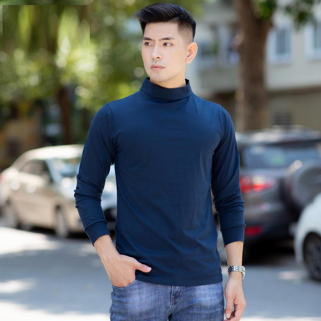 Áo giữ nhiệt nam cổ cao Giữ ấm - Khử mùi