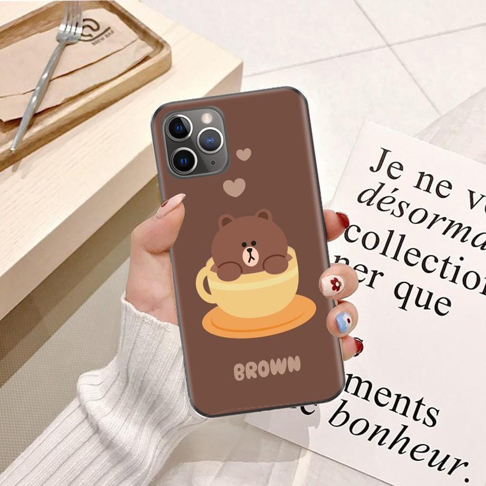 Ốp lưng dành cho iPhone 11 Silicon dẻo hình Gấu Brown Dễ Thương
