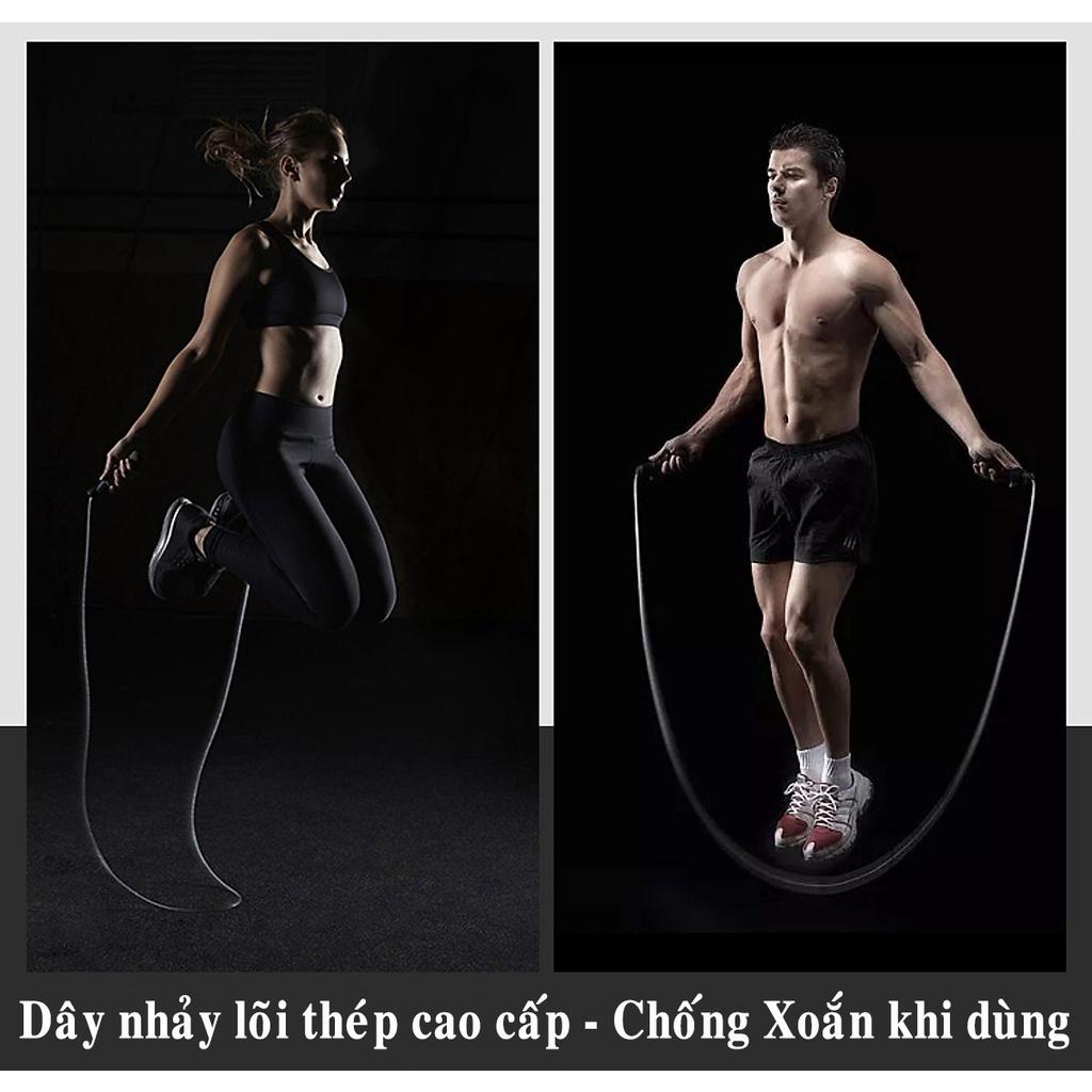 Dây Nhảy Đếm Số, Đo Calo, Khoảng Cách Chính Hãng Kèm Bóng Xoay Cho Người Mới Bắt Đầu Tập, Hàng cao cấp