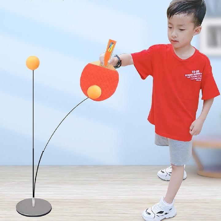 Bộ vợt bóng bàn tập phản xạ cho bé vợt gỗ free tab - đồ chơi thể thao lắc lư tập luyện phản xạ tốt trẻ em(hàng loại 1)
