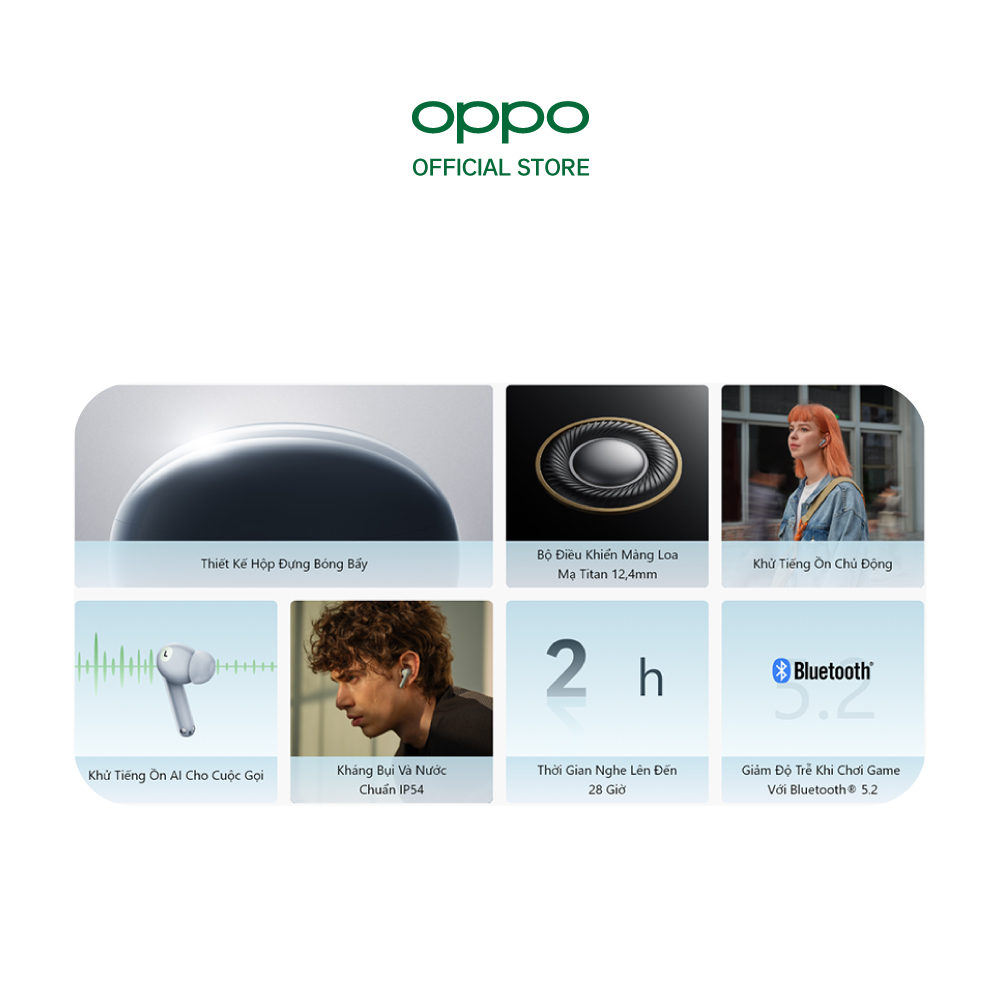 Tai Nghe True Wireless OPPO Enco Air 2 Pro | Hiệu Ứng Âm Thanh Enco Live | Drivers Dynamic 12.4mm | Hàng Chính Hãng