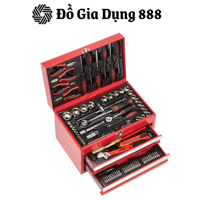 Set Dụng Cụ 155 Món MANNESMANN, Hộp Đựng Dụng Cụ Cầm Tay, Nhập Đức, BH 12 Tháng