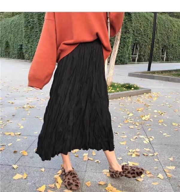 Chân váy xếp ly nhăn QC