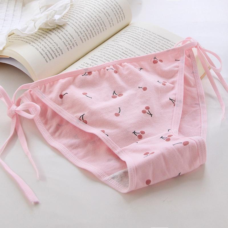 Quần Lót Nữ Cotton Hình Cherry Buộc Dây Hông Thời Trang . Hàng Loại Đẹp.