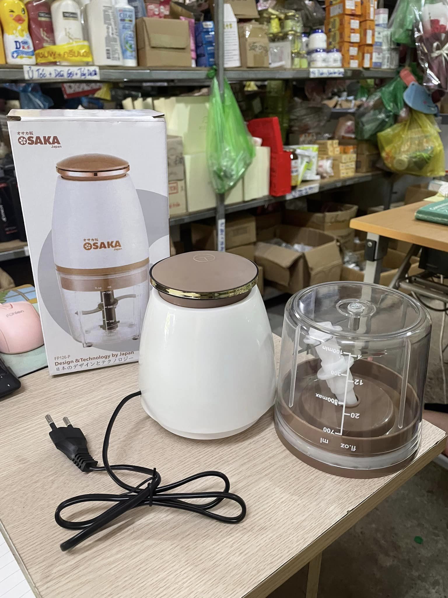 Máy Xay Cắt Đa Năng Osaka Nắp Đồng Cao Cấp Nhật Bản, Máy Xay Thịt, Máy Xay Sinh Tố - Hàng Chính Hãng