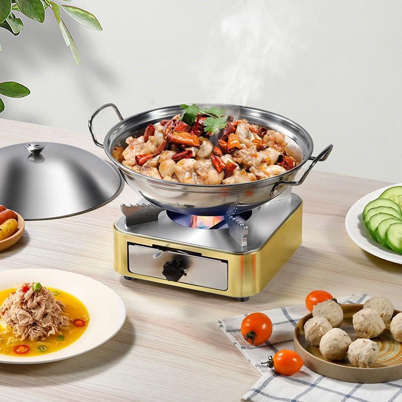 Bếp cồn du lịch, cắm trại, bếp lẩu mini Inox Hàng ĐẸP an toàn dễ sử dụng TẶNG KÈM CỒN