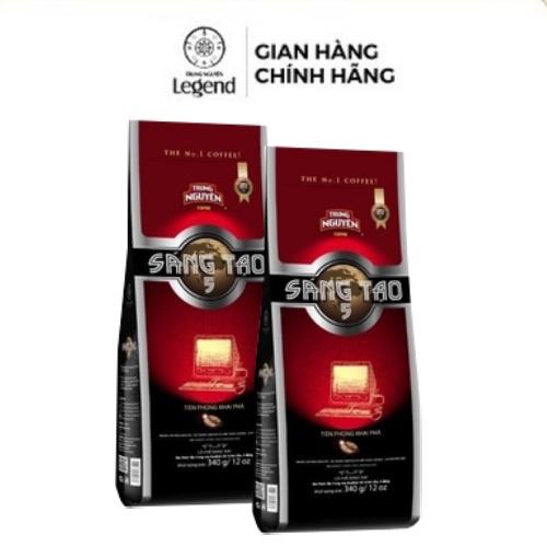 Combo 2 Bịch Cà phê Rang Xay Sáng Tạo 5 - Trung Nguyên Legend - 340gr (Gu vừa, thơm ngọt, đắng nhẹ, chua êm)