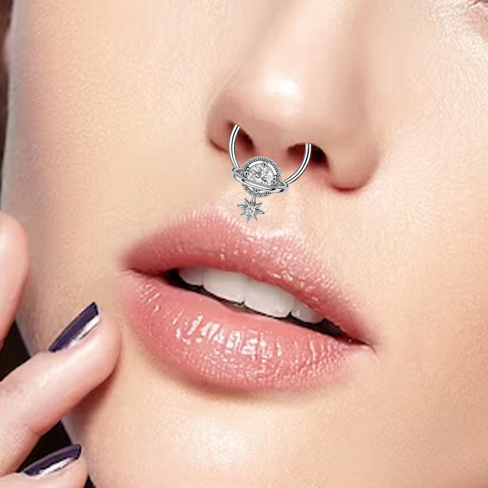 Nose Star Shaped Piercing Jewelry Stainless Steel Nose Girl