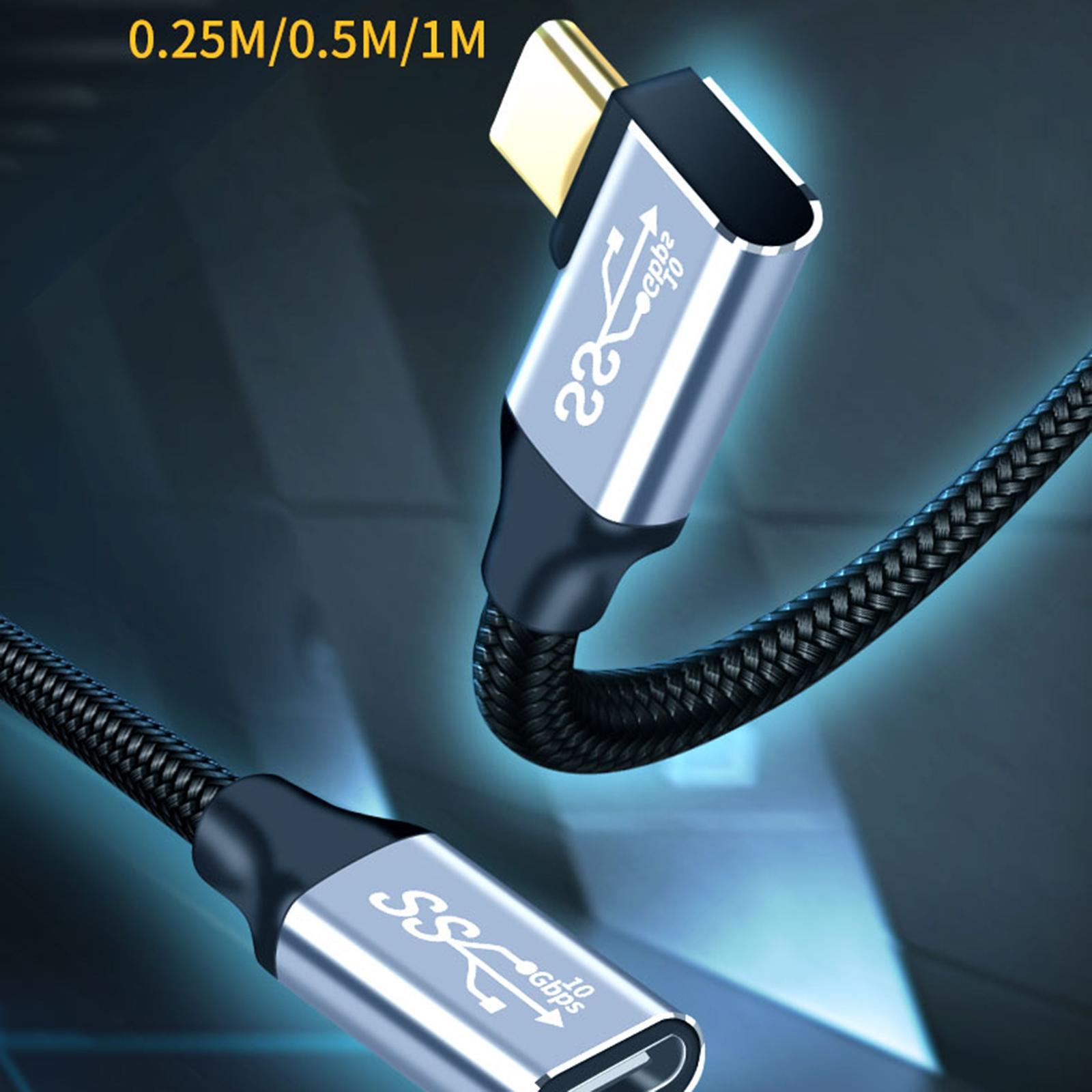 Usb-C to Usb-C Cable 90 Degree Angled USB 3.1 for Smart Phone Computer