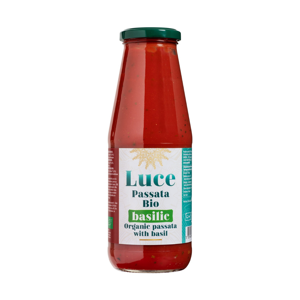 Sốt cà chua xay nhuyễn hữu cơ Passata húng quế 680gr - Luce