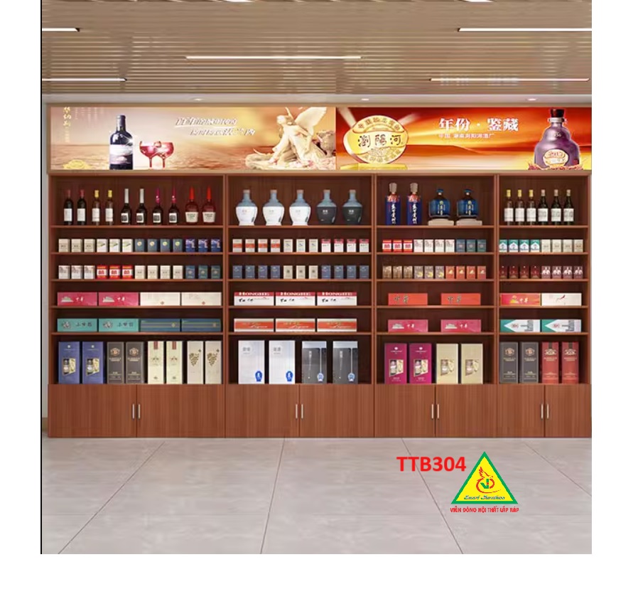 Tủ trưng bày sản phẩm, tủ tài liệu , tủ hồ sơ TTB304 - Nội thất lắp ráp Viễn Đông Adv