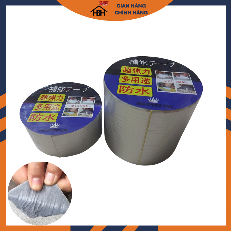 Băng Keo Chống Thấm Nhật Bản Tặng Kèm 1 Hộp Keo Vá Tường Đa Năng - Rộng 10Cm Dài 5M