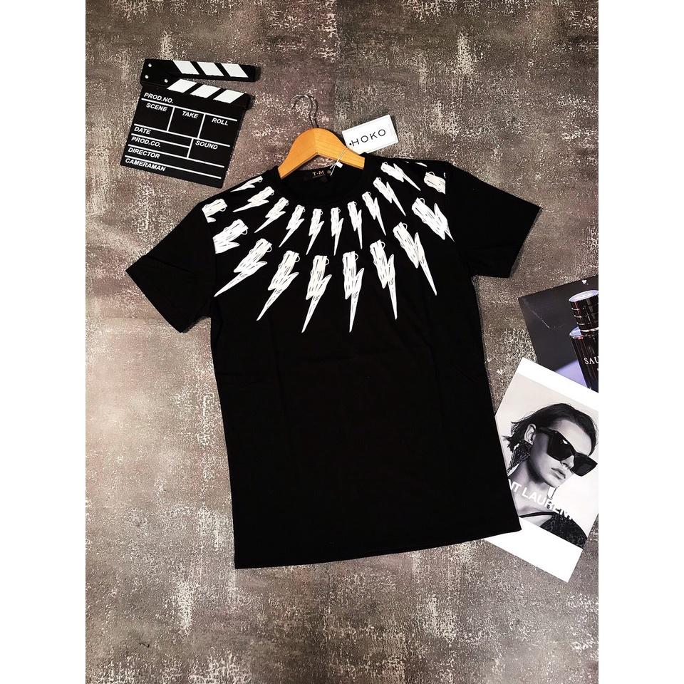 Áo thun Nam Cổ Tròn sấm sét Fashion Eking Clothing x HOKO, Vải Cotton co giãn - thấm hút tốt, năng động trẻ trung