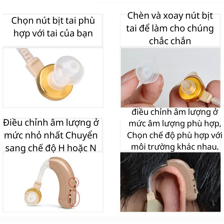 Máy Trợ Thính Coniler C109 Pin Lâu Sạc Nhanh, Lọc Âm Trong Trẻo, Tương Thích Cao