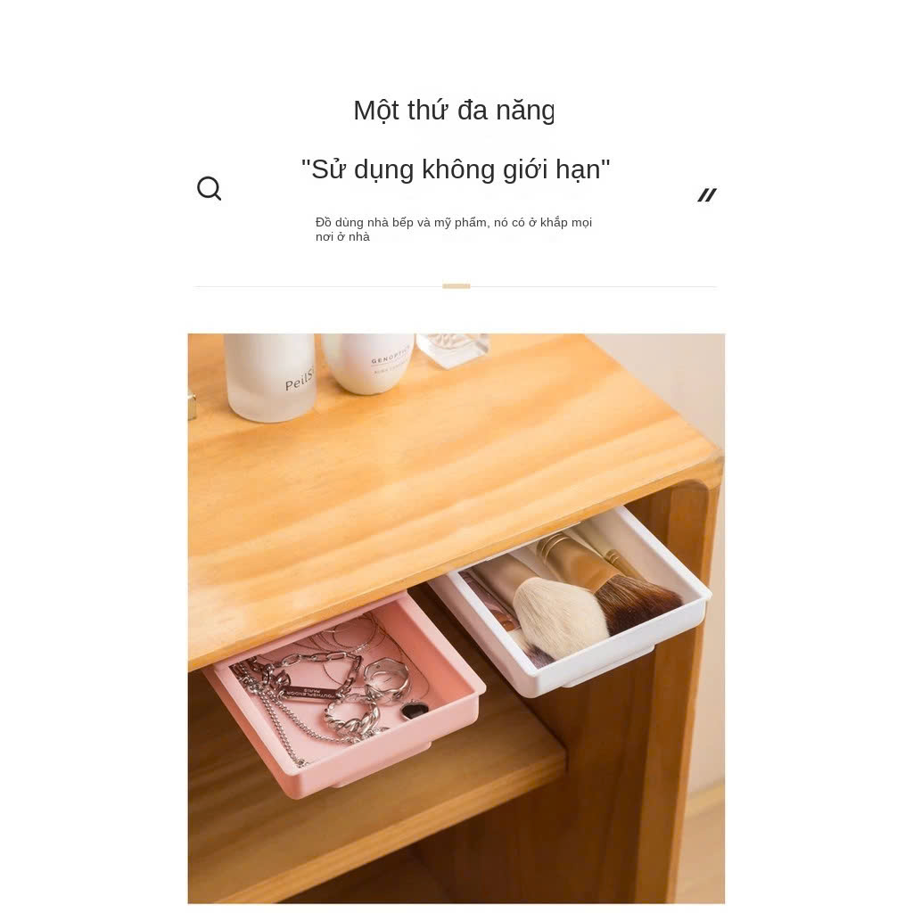 Ngăn Kéo Nhựa Nhỏ Mini ĐEN 22 x 15 x 3cm Khay Đựng Bút Gắn, Hộp ngăn kéo Treo Dưới Bàn Làm Việc Giúp Cất Giữ Gọn Gàng Bàn Làm Việc (Giao Màu Ngẫu Nhiên)