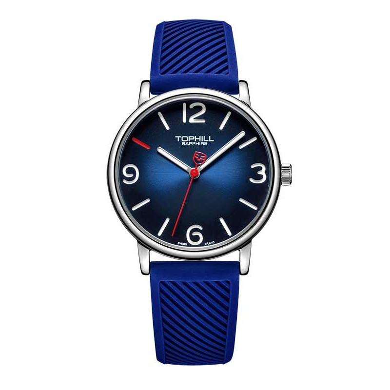 ĐỒNG HỒ TOPHILL AST007L.S1302 Đồng hồ nữ dây nhựa và vỏ thép không gỉ 316L, máy pin, kính sapphire