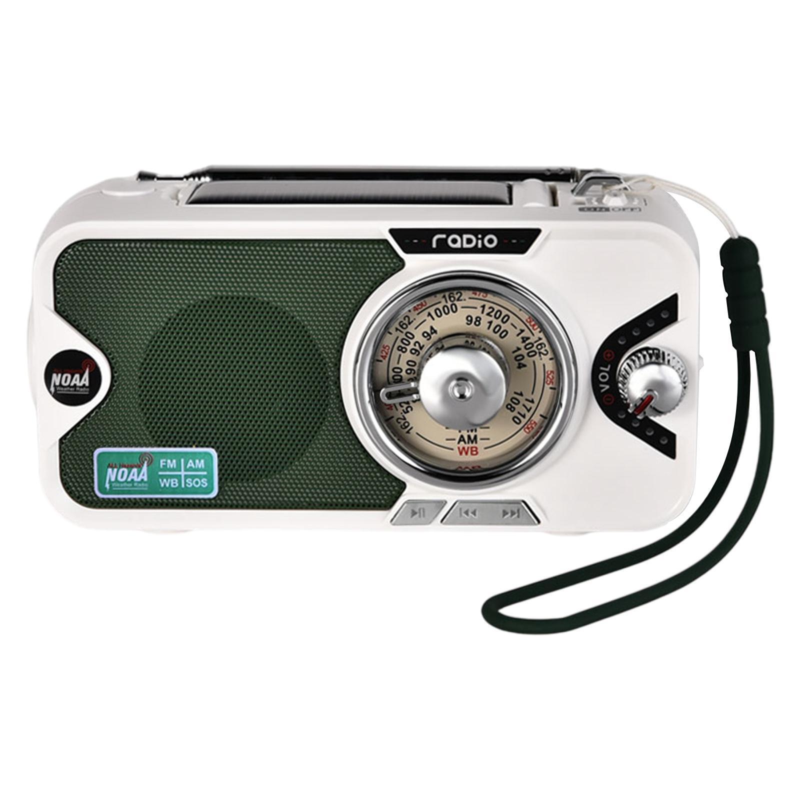 Portable Emergency Radio Solar Charging 3600mAh Outdoor Activities