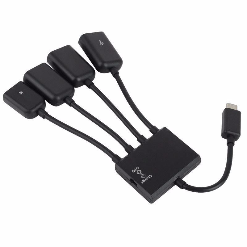 MICRO USB HUB OTG 4 IN 1 KẾT NỐI ĐIỆN THOẠI, TABLE ANDROID